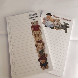 Bear Memo Duo Magnetic Notepad Set